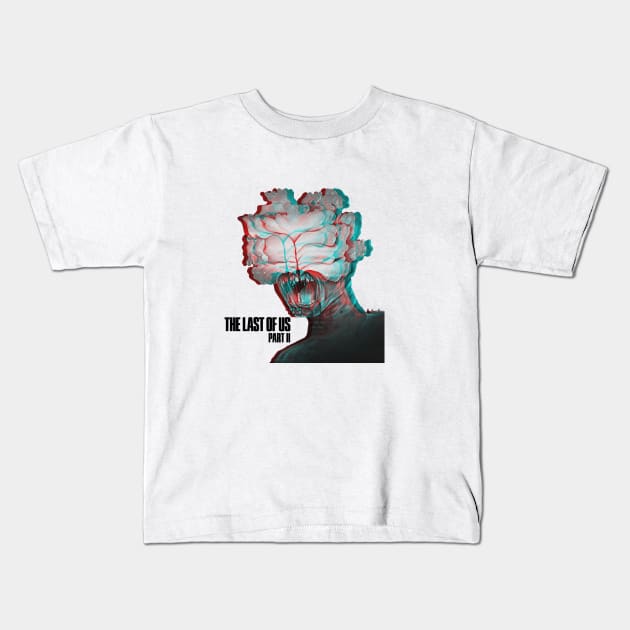 The Last of Us Clicker anglyph design Kids T-Shirt by Blue Button